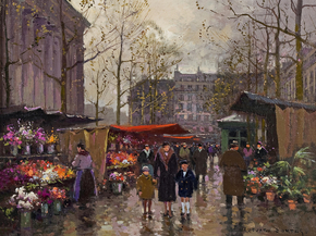Edouard Leon Cortes | Эдуард Леон Кортес - Цветочный рынок