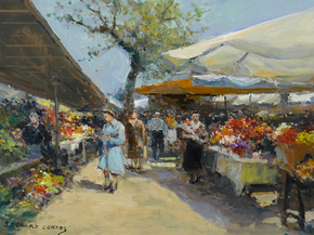 Edouard Leon Cortes | Эдуард Леон Кортес - Цветочный рынок
