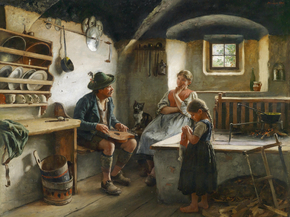 Emil Rau - Der Zitherspieler, 1890 | Эмиль Рау