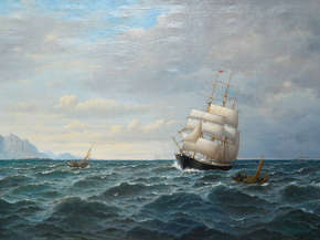 Oscar Kleineh - Rannikkopurjehdus. 1880 | Оскар Клейнех