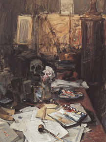 Axel Waldemar Gallen - Atelier Stillleben, 1889 | Аксели Галлен-Каллела