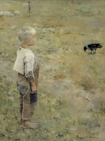 Axel Waldemar Gallen - Boy with a Crow | Аксели Галлен-Каллела