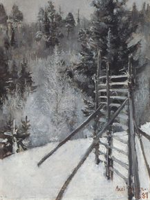 Axel Waldemar Gallen - Eine Winterlandschaft, 1887 | Аксели Галлен-Каллела