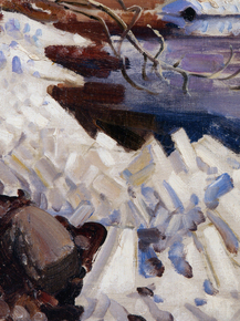 Axel Waldemar Gallen - Ice Breaking on the Shores of Kalela, 1916
