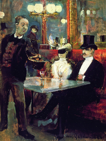 Axel Waldemar Gallen - Parisian cafe, 1886 | Аксели Галлен-Каллела