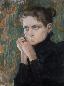 Axel Waldemar Gallen - Portrait of the Actress Ida Aalberg, 1893