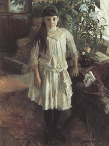 Axel Waldemar Gallen - Portrat Sissi Serlachius, 1889 | Аксели Галлен-Каллела