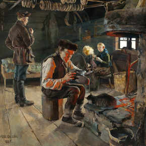 Axel Waldemar Gallen - Rustic Life, 1887 | Аксели Галлен-Каллела