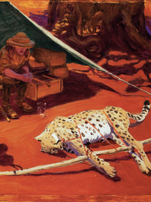 Axel Waldemar Gallen - Self-Portrait with Cheetah, 1910 | Аксели Галлен-Каллела