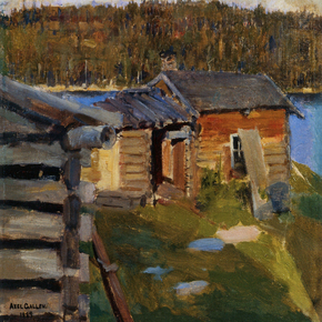 Axel Waldemar Gallen - The Ekola Croft in Evening Sunlight, 1889