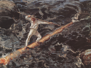 Axel Waldemar Gallen - The Log Floater, 1923 | Аксели Галлен-Каллела