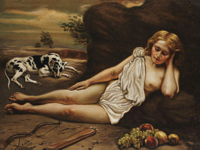 Giorgio de Chirico - Diana addormentata nel bosco | Джорджо де Кирико