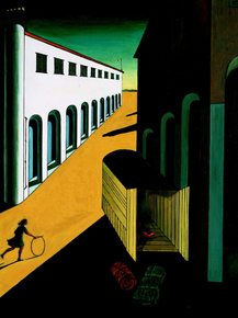 Giorgio de Chirico - Girl running with a hoop | Джорджо де Кирико