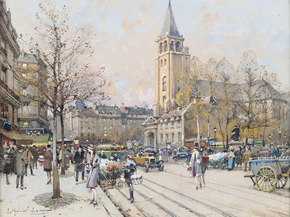 Eugene Galien-Laloue - Eglise de St-Germain-des-Pres | Эжен Гальен-Лалу