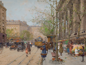 Eugene Galien-Laloue - Flower Market La Madeleine | Эжен Гальен-Лалу