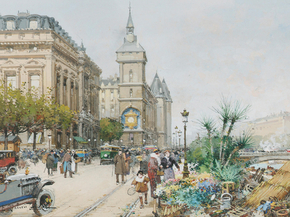 Eugene Galien-Laloue - le marche aux fleurs | Эжен Гальен-Лалу