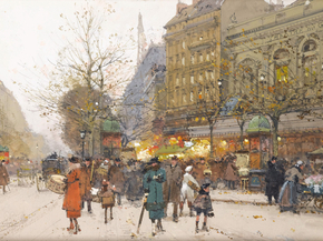 Eugene Galien-Laloue - Le Theatre du Gymnase | Эжен Гальен-Лалу