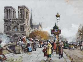 Eugene Galien-Laloue - Notre-Dame vue du quai Saint-Michel