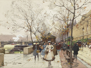 Eugene Galien-Laloue - Quai de Louvre | Эжен Гальен-Лалу