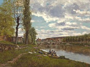 Eugene Galien-Laloue | Эжен Гальен-Лалу - Прачки на берегу Луаны