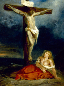 Eugene Delacroix - Saint Mary Magdalene at the Foot of the Cross | Эжен Делакруа