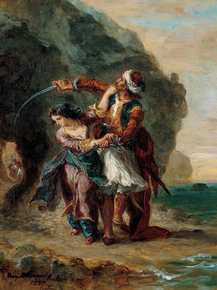 Eugene Delacroix - Selim and Zuleika | Эжен Делакруа