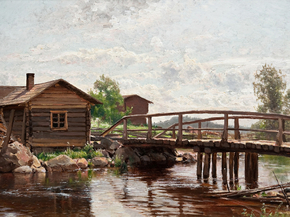 Hjalmar Munsterhjelm - Morning Atmosphere By The River | Ялмар Мунстеръелм Hjalmar Munsterhjelm - Morning Atmosphere By The River | Ялмар Мунстеръелм