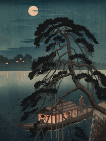 Shoda Koho - Moonlit pine and pleasure boat | Сёда, Кохо