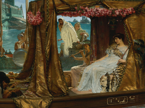 Lourens Alma Tadema | Лоуренс Альма-Тадема - Встреча Антония и Клеопатры