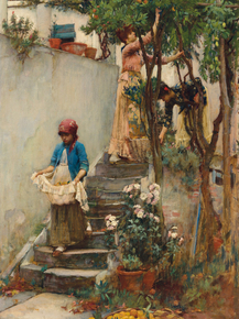 John William Waterhouse | Джон Уильям Уотерхаус - Апельсиновый сад John William Waterhouse | Джон Уильям Уотерхаус - Апельсиновый сад