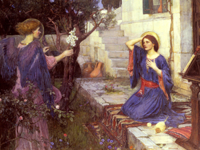 John William Waterhouse | Джон Уильям Уотерхаус - Благовещение