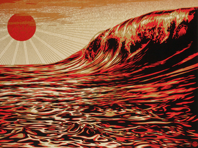 Shepard Fairey - Dark WaveRising Sun, for Tsunami Victims | Шепард Фейри