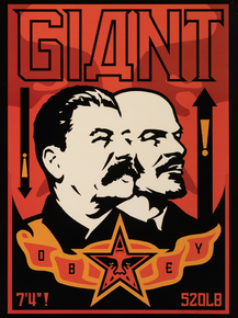 Shepard Fairey - Stalin Lenin Banner | Шепард Фейри