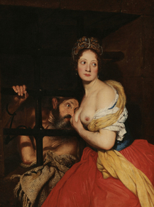 Guido Cagnacci - Roman Charity | Гвидо Каньяччи