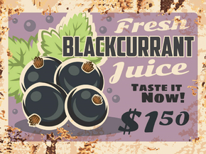 Еда (Коллекция постеров №4) - Blackcurrant Juice | Сок черной смородины