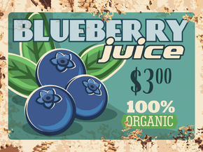 Еда (Коллекция постеров №4) - Blueberry Juice | Черничный сок