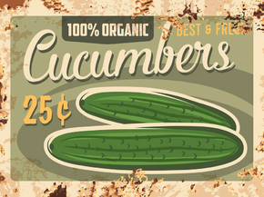 Еда (Коллекция постеров №4) - Cucumbers | Огурцы