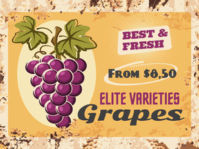 Еда (Коллекция постеров №4) - Grapes | Виноград