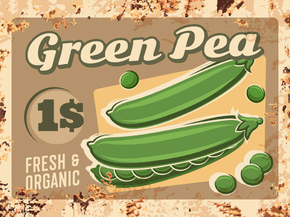 Еда (Коллекция постеров №4) - Green Peas | Зеленый горошек