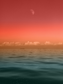Закат на море