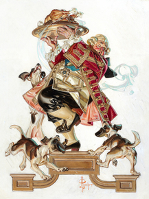 Joseph Leyendecker - Bringing in the Turkey | Джозеф Лейендекер
