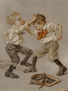 Joseph Leyendecker - Fight Between Two Boys | Джозеф Лейендекер