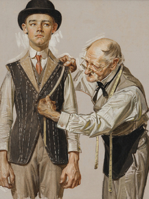 Joseph Leyendecker - Fitted for a Suit | Джозеф Лейендекер