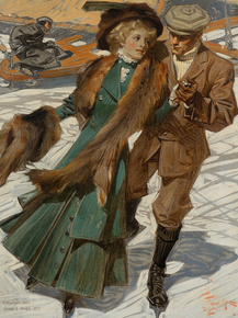 Joseph Leyendecker - Ice Skaters | Джозеф Лейендекер