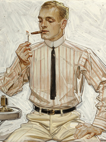 Joseph Leyendecker - Man with Narrow Tie | Джозеф Лейендекер