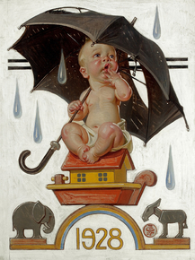 Joseph Leyendecker - New Year's Baby | Джозеф Лейендекер