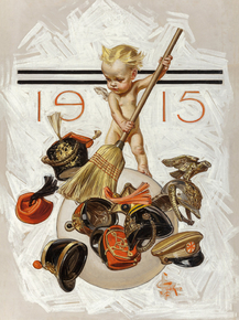 Joseph Leyendecker - New Year's Baby | Джозеф Лейендекер