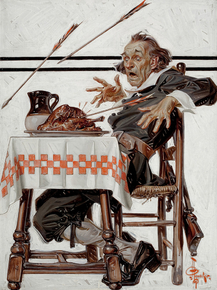 Joseph Leyendecker - Startled Pilgrim | Джозеф Лейендекер