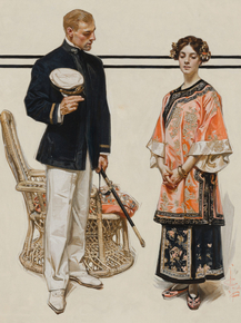 Joseph Leyendecker - The Rescue of Theophilus Newbegin | Джозеф Лейендекер
