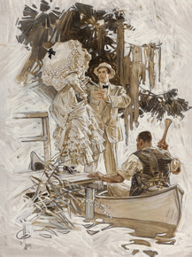Joseph Leyendecker - The Voice in the Rice | Джозеф Лейендекер